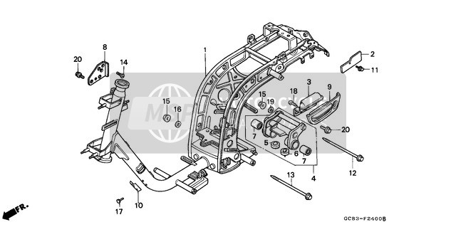 90104GC8000, Bolt Flange 10X17, Honda, 2